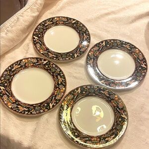 Set of 4 vintage discontinued Villeroy & Boch Intarsia Plates 8.5”